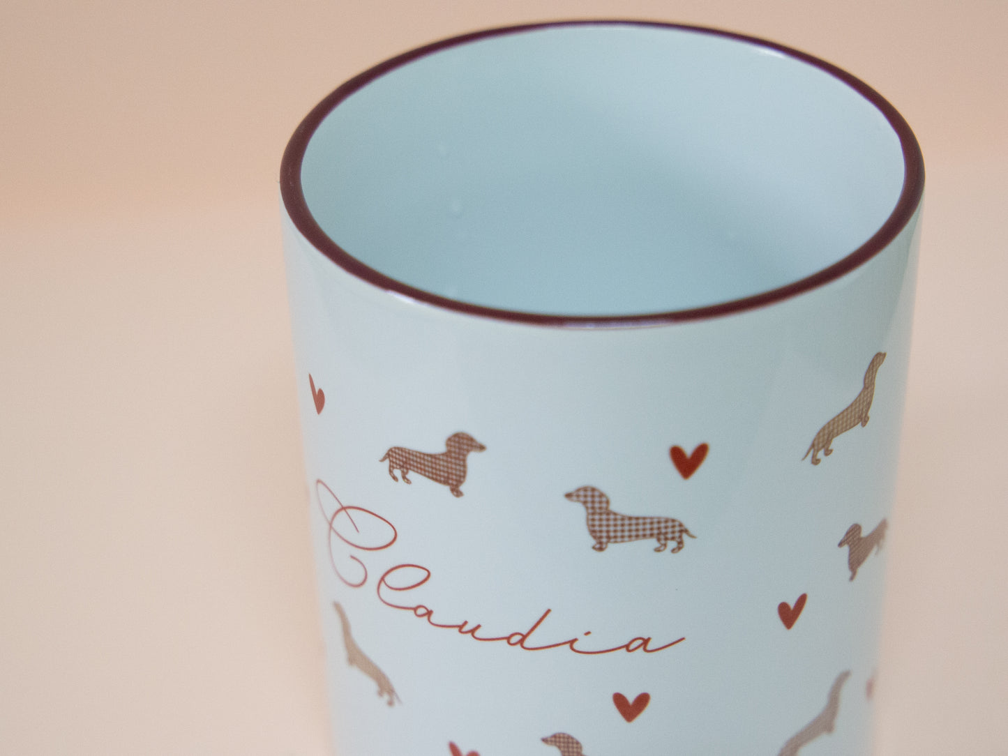 Taza perro salchicha personalizable