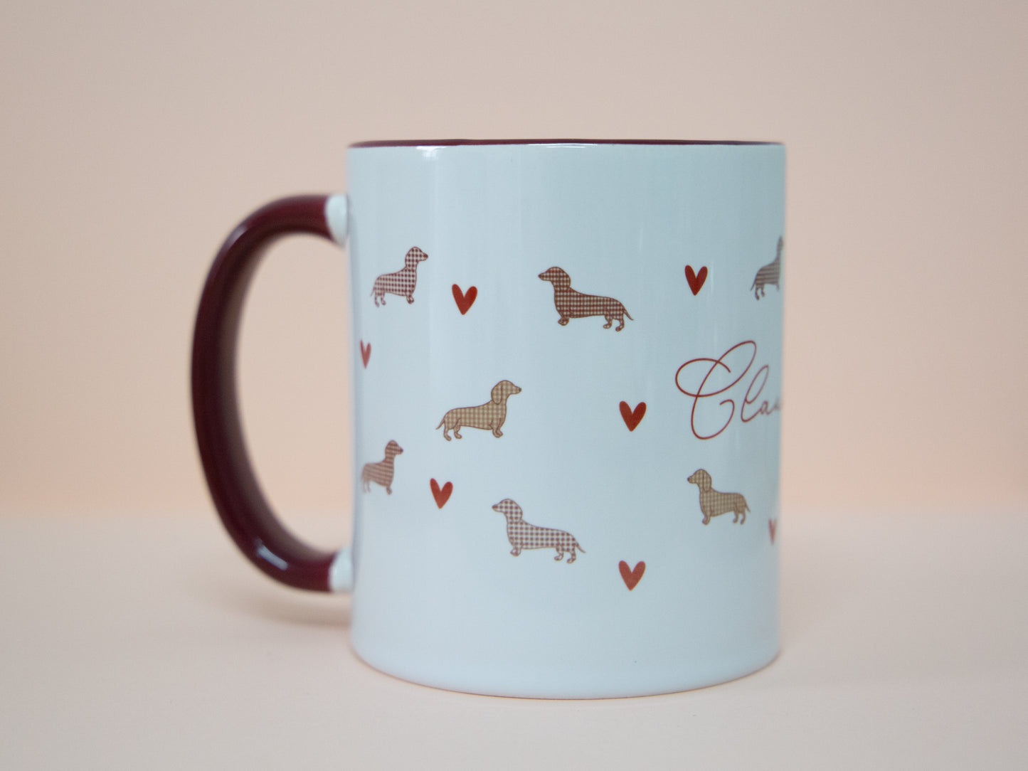 Taza perro salchicha personalizable