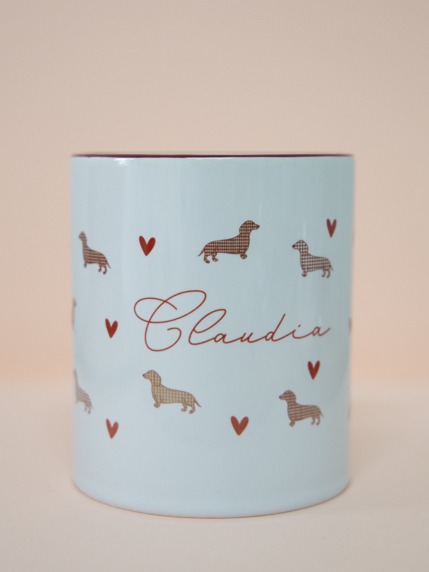 Taza perro salchicha personalizable