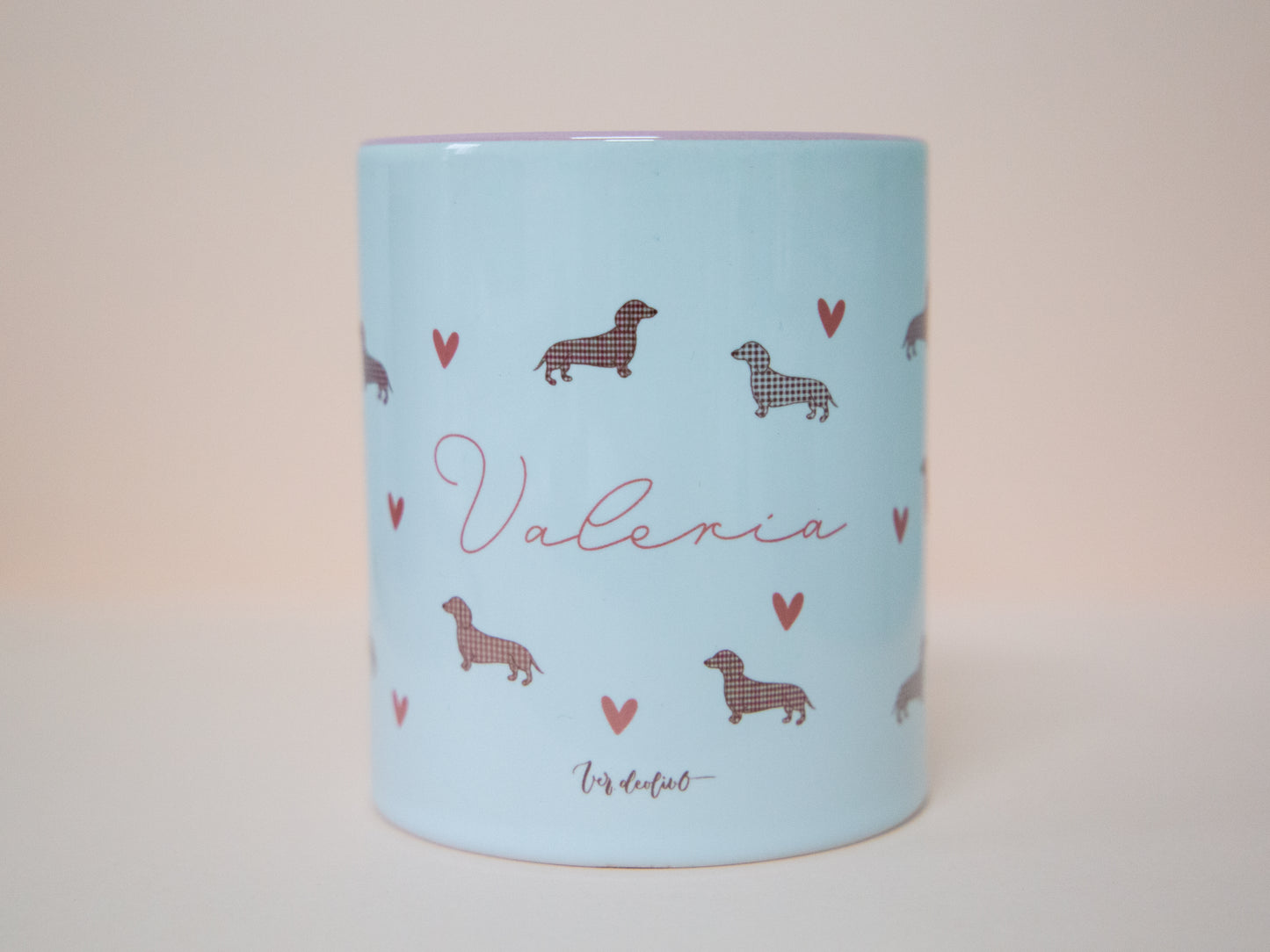 Taza perro salchicha personalizable